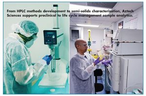 From HPLC methods development to semi-solids characterization, Aztech Sciences supports preclinical to life cycle management sample analytics.