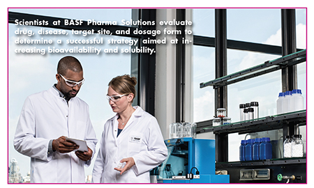 Scientists at BASF Pharma Solutions evaluate drug, disease, target site, and dosage form to determine a successful strategy aimed at increasing bioavailability and solubility.