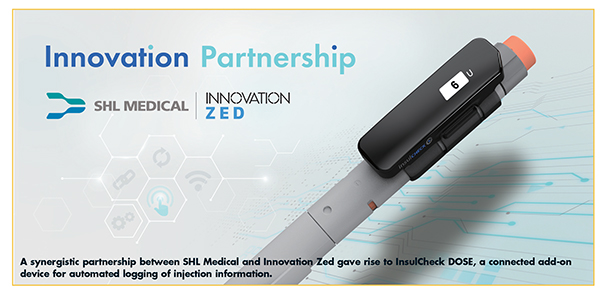A synergistic partnership between SHL Medical and Innovation Zed gave rise to InsulCheck DOSE, a connected add-on device for automated logging of injection information.