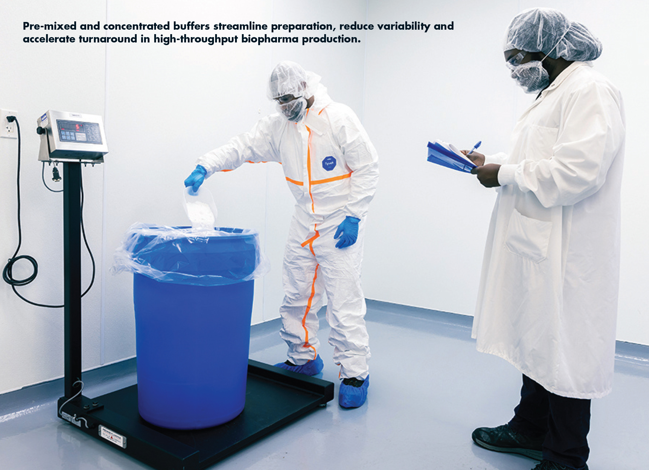 Pre-mixed and concentrated buffers streamline preparation, reduce variability and accelerate turnaround in high-throughput biopharma production.